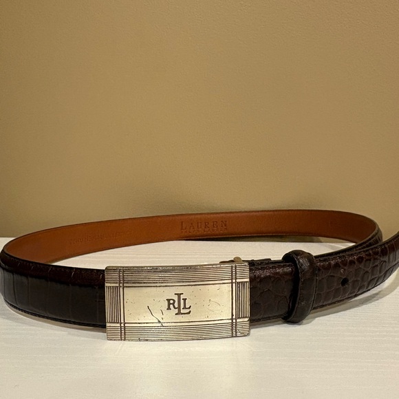 Lauren, Ralph Lauren croc embossed men's belt size small - Picture 5 of 5